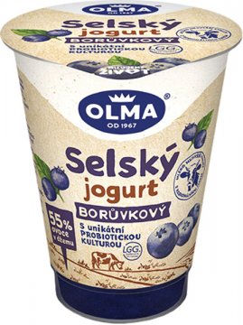 Selský jogurt borůvka 3,9% 180 g 