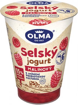 Selský jogurt malina 3,9% 180 g