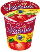 Smetanový jogurt z Valašska jahoda s vanilkou 150g