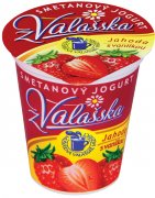 Smetanový jogurt z Valašska jahoda s vanilkou 150g