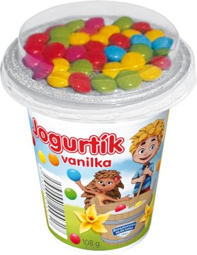 Jogurt vanilkový s čokoládovým dražé