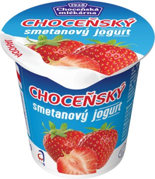 Smetanový jogurt jahodový
