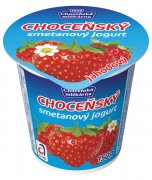 Choceňský smetanový jogurt jahodový 150g