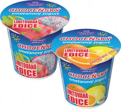 smetanový jogurt ochucený