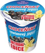 Fotografie produktu Choceňský smetanový jogurt černý rybíz s příchutí vanilky 150g                     