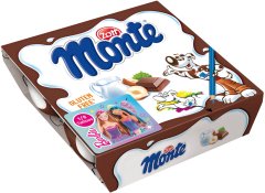 Fotografie produktu Monte dezert čokoládový s lískovými oříšky 4 x 55g