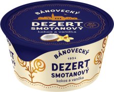 Fotografie produktu Bánovecký smetanový dezert - kokos, vanilka 135g