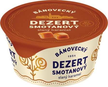 Smetanový dezert s ochucující složkou se slaným karamelem 135g