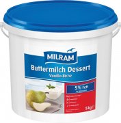 Fotografie produktu Milram Buttermilch Dessert s hruškami a vanilkovou příchutí 5% 5kg