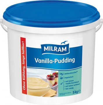 mléčný dezert s vanilkovou příchutí
