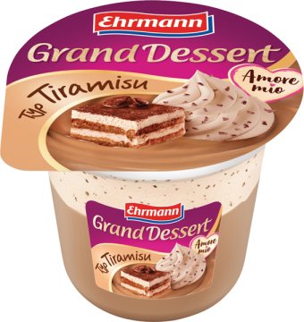 Kávový dezert se smetanou - typ tiramisu.