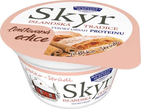 Zakysaný mléčný výrobek jablko-štrúdl