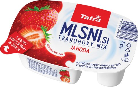 Slazený polotučný tvaroh s ochucující složkou