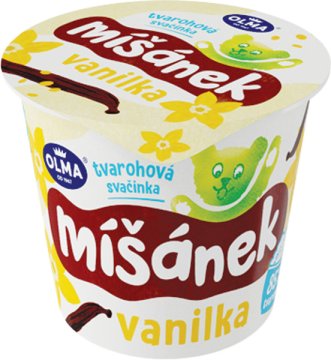 Tvarohová krémová svačinka s vanilkou.