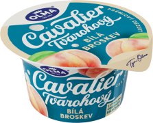 Fotografie produktu Cavalier tvarohový dezert bílá broskev 2,9% 130g