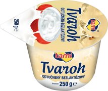Fotografie produktu TAMI Tvaroh termizovaný bezlaktózový odtučněný 250g