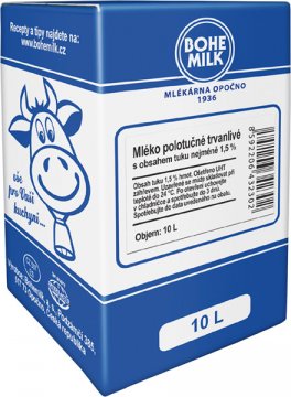 Mléko polotučné trvanlivé s obsahem tuku nejméně 1,5 %