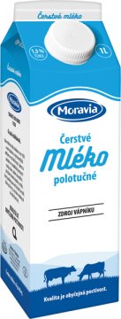 Polotučné čerstvé mléko s obsahem tuku 1,5%