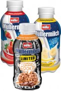 Fotografie produktu Müllermilch mléčný nápoj 1,4% 400g MIX I. jahoda, banán, mango