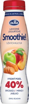 Kysaný mléčný nápoj smoothie broskev/mrkev/jablko