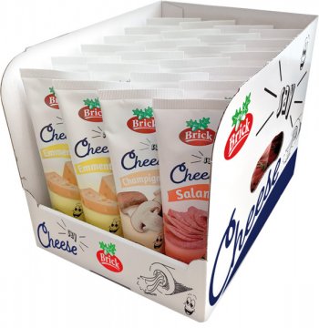 Brick tavený sýr tuba 150 g MIX 2 ementál, salám, žampiony