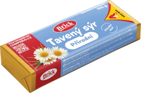 Brick tavený sýr krémový