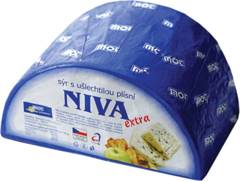 sýr s plísní uvnitř hmoty