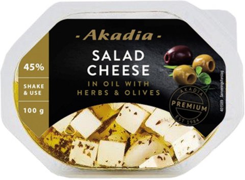 AKADIA sýrové kostky do salátu bylinky&olivy