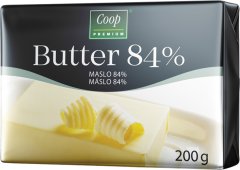 Fotografie produktu COOP Premium Máslo 84% 200g