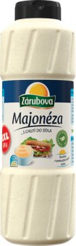 Majonéza. Studená ochucená emulgovaná omáčka. Emulgováno s obsahem tuku 68%.
