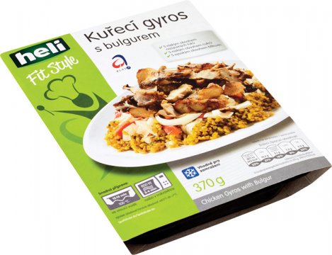 Kuřecí gyros s bulgurem. Pasterované hotové jídlo