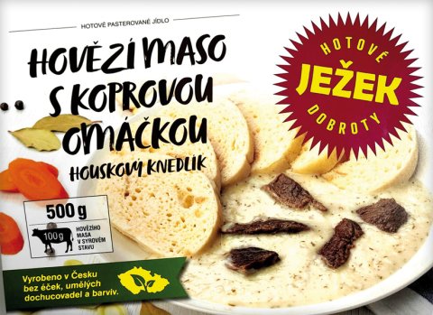 Hovězí maso s koprovou omáčkou, houskový knedlík 500 g