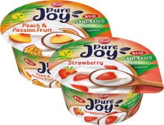 Fotografie produktu Zott Pure Joy veganský ovocný dezert 125g s příchutí jahoda/broskev maracuja
