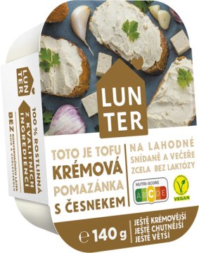 LUNTER Tofu Krémová pomazánka s česnekem 140 g