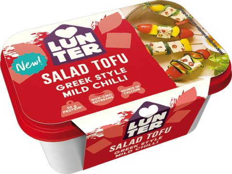 LUNTER Salad Tofu Greek Style Mild Chilli, 300g