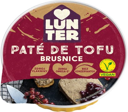 LUNTER Paté de tofu, Brusinka 75g