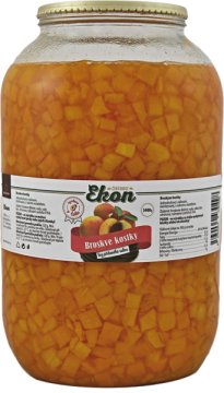 Broskve v nálevu se sladidlem, pasterováno. Se sníženou energetickou hodnotou