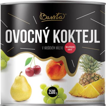 Ovocný koktejl v hruškovém nálevu. Sterilováno.