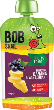 Šnek Bob – banánovo-černorybízové pyré. Pasterováno.