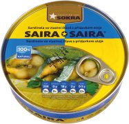 SAIRA*SAIRA Sardinela ve vlastní šťávě 240g SOKRA (EO)
