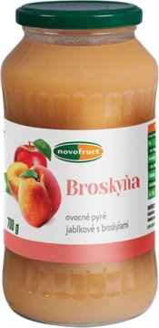 Jablečné pyré s broskvemi pasterováné