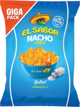 Nacho chips salted 425g